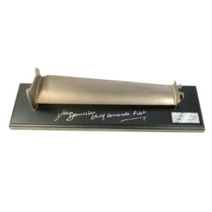 Mike Bannister signed concorde engine blade gift