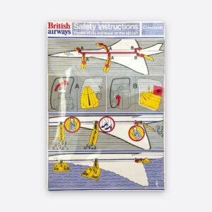 British Airways Safety Card - First Issue (F393, 1st)